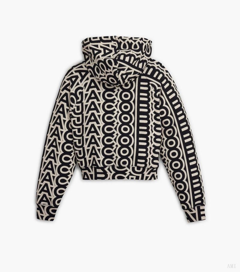 Marc Jacobs | The Monogram Crop Hoodie - Black/Ivory