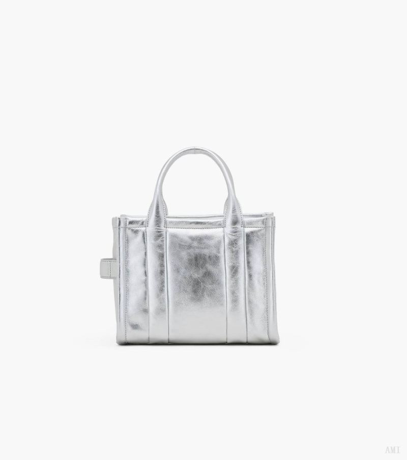 Marc Jacobs | The Metallic Leather Small Tote Bag - Silver