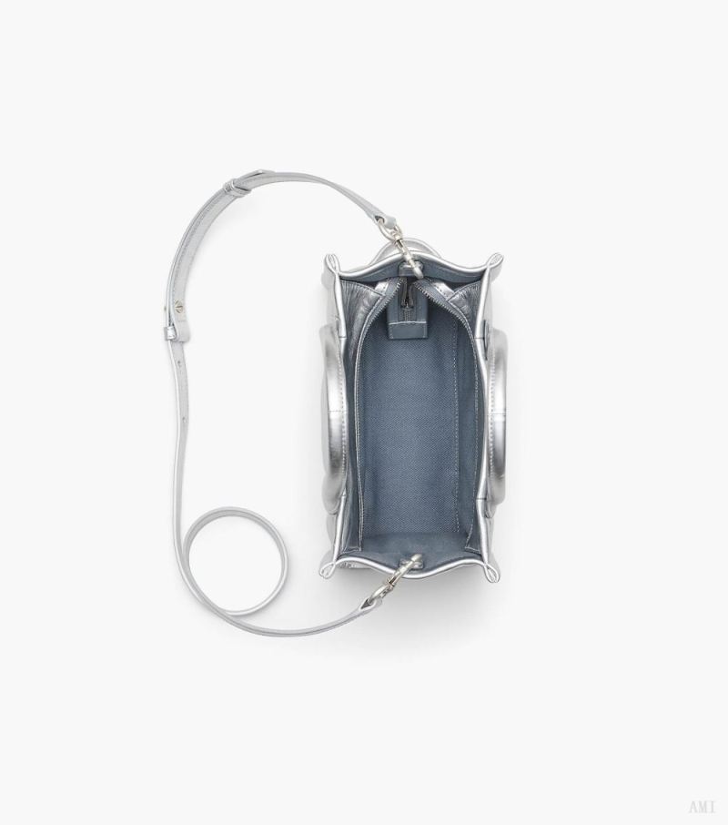 Marc Jacobs | The Metallic Leather Small Tote Bag - Silver