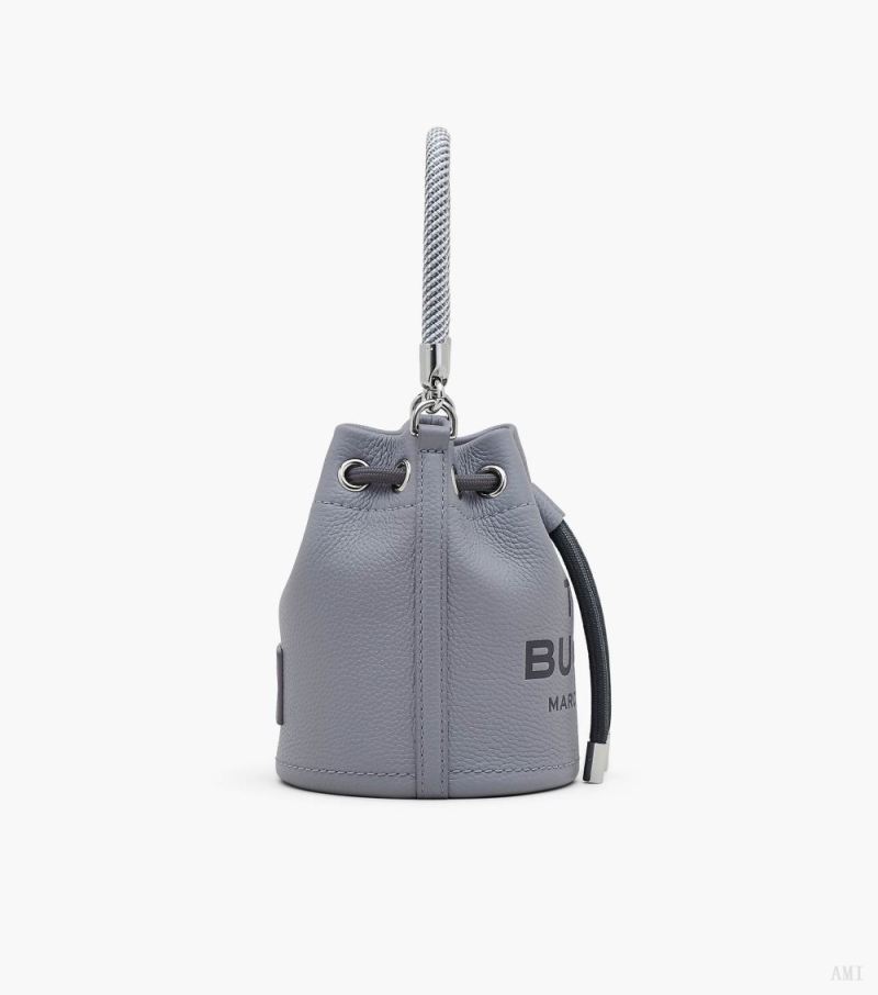 Marc Jacobs | The Leather Mini Bucket Bag - Wolf Grey