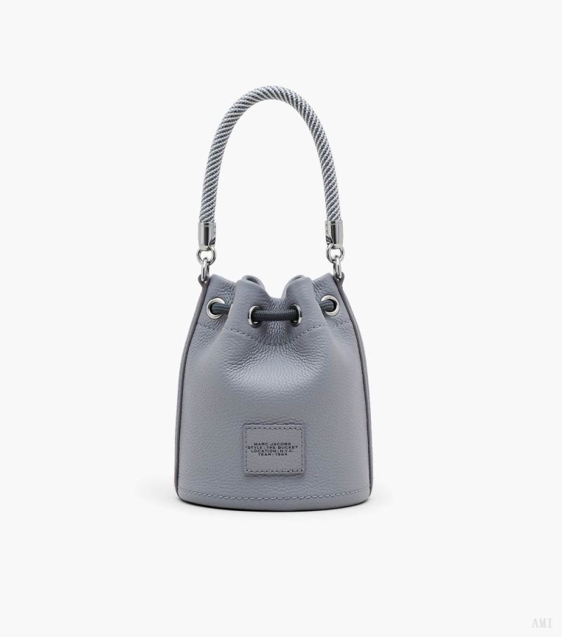 Marc Jacobs | The Leather Mini Bucket Bag - Wolf Grey