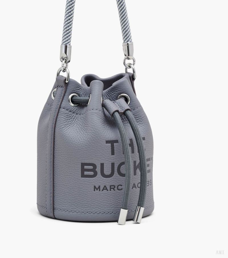 Marc Jacobs | The Leather Mini Bucket Bag - Wolf Grey