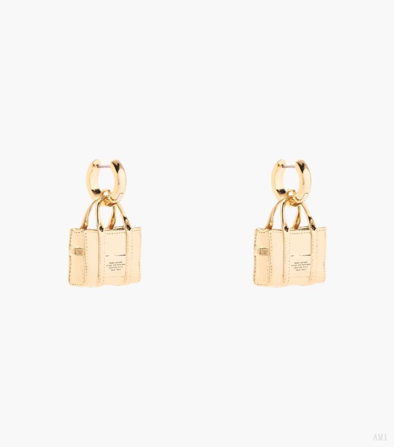 Marc Jacobs | The Tote Bag Charm Earrings - Light Antique Gold