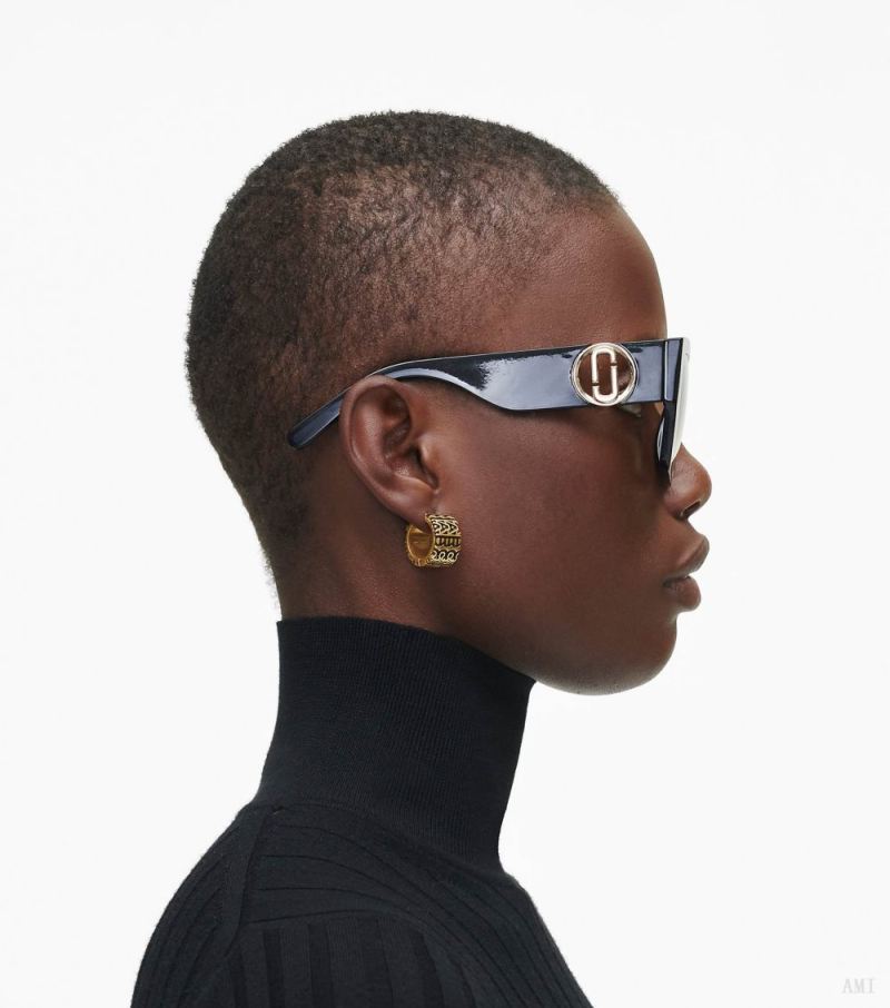 Marc Jacobs | The J Marc Square Cutout Sunglasses - Black