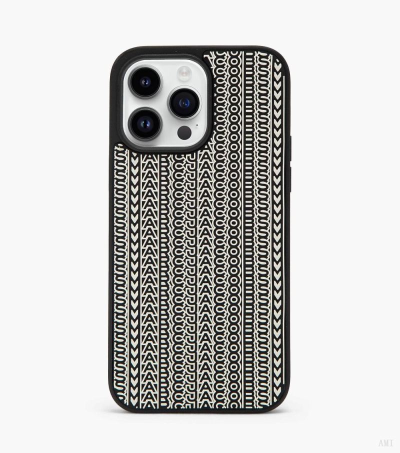 Marc Jacobs | The Monogram Iphone 14 Pro Max 3D Case - Black/White - Click Image to Close